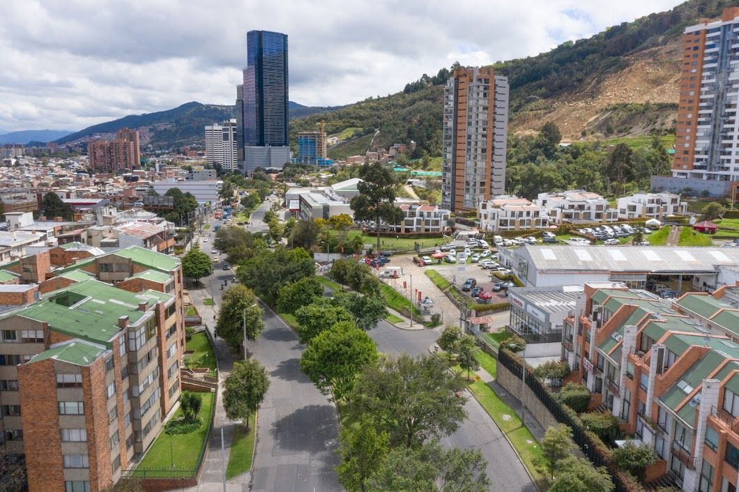fotografía aérea panorámica de Bogotá