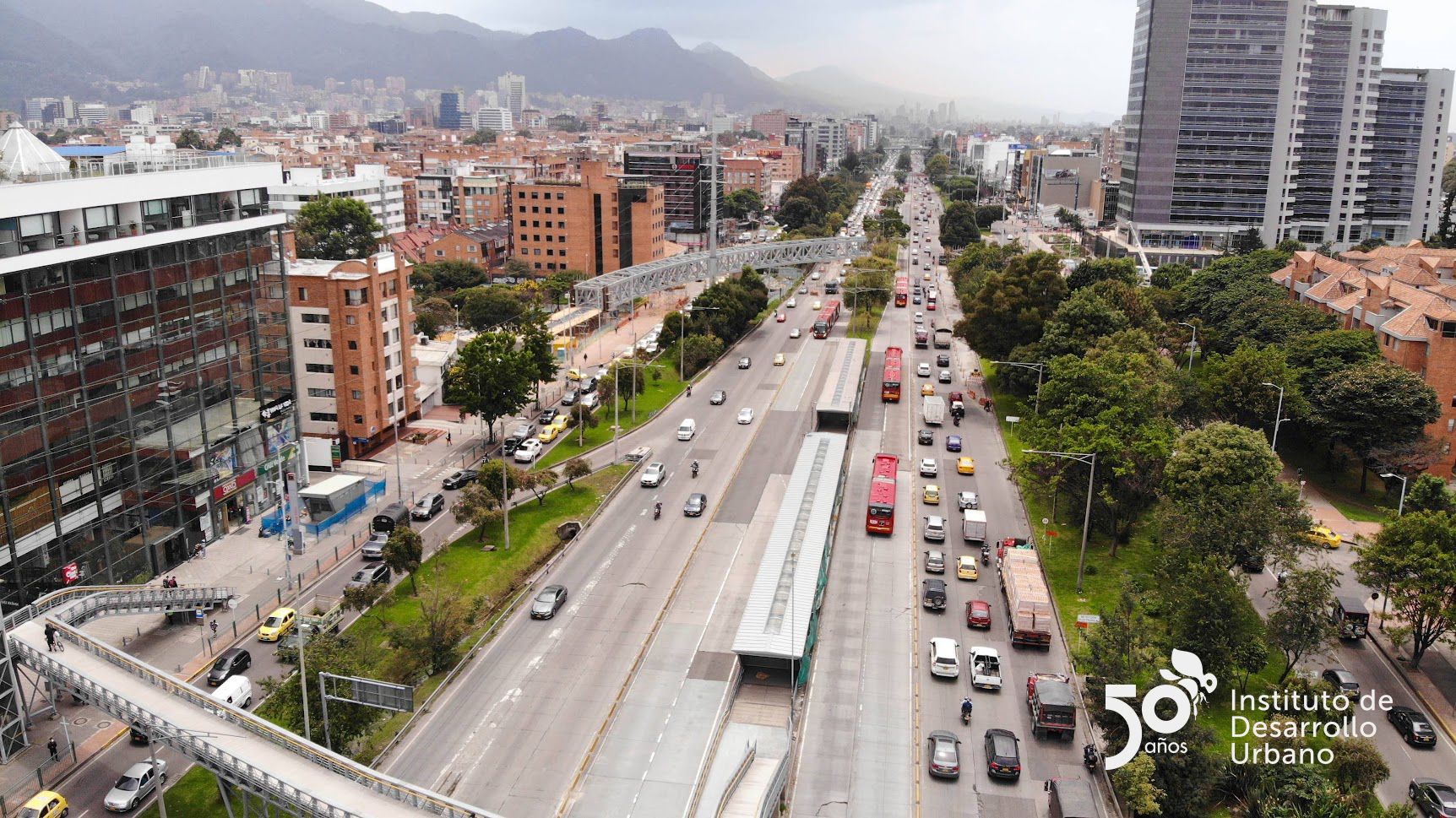 Fotografía panorámica obra bogotá