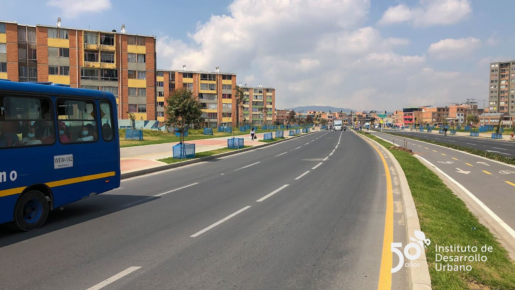 Fotografía panorámica obra bogotá