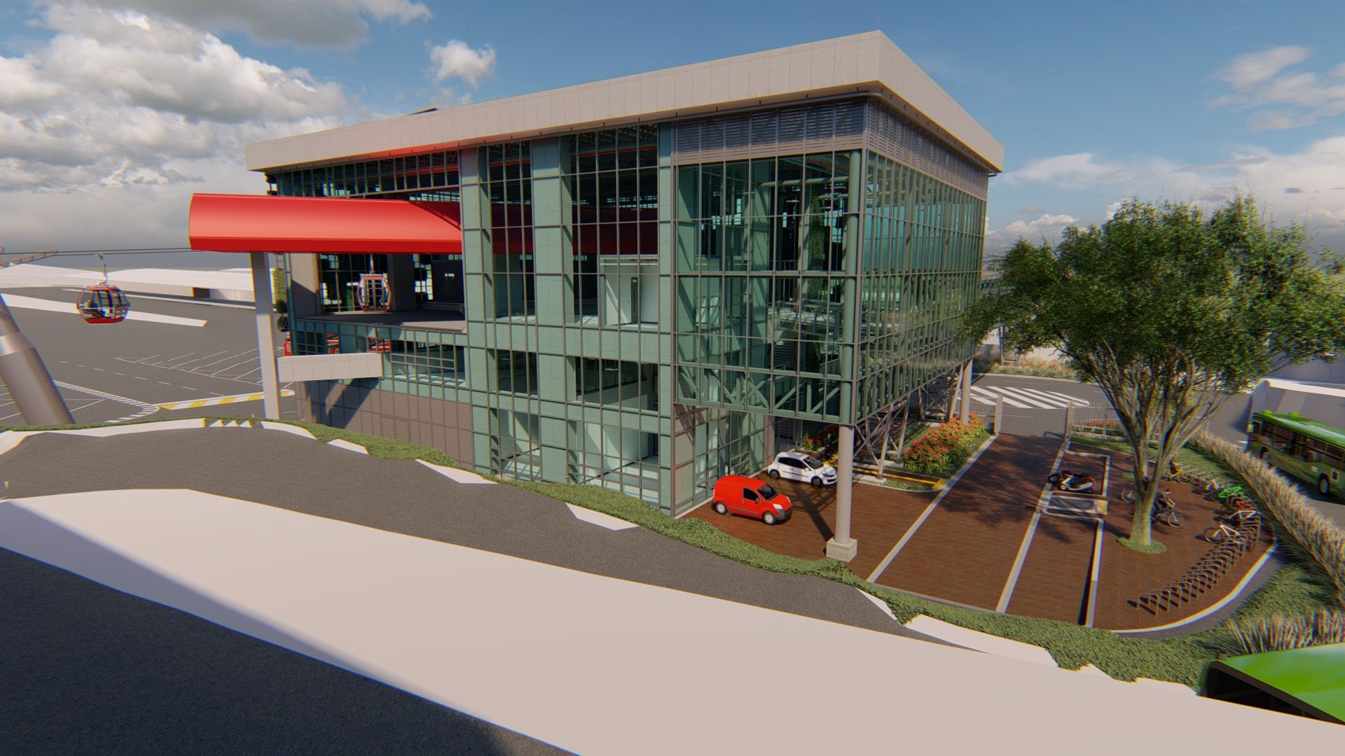 Render Cable Aéreo San Cristóbal