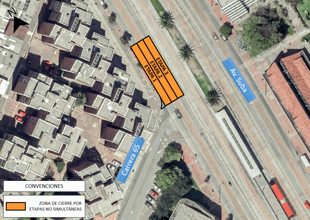Mapa 1. Zona de cierre por etapas 1, 2 y 3.