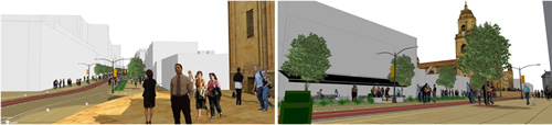 Render Carrera Séptima peatonalizada