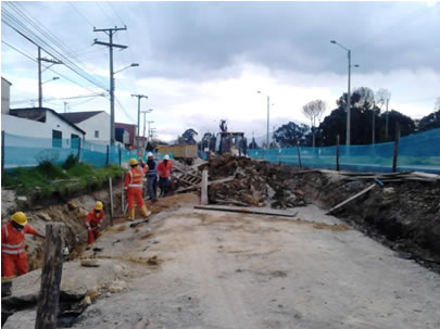 Construcción avenida Santa Lucía o transversal 42 –diagonal 39A sur