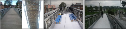 Antes, durante y después de la intervención del puente peatonal Icontec