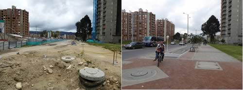 Enero de 2012, así estaban las obras, hoy la calzada sur de la avenida La Sirena está culminada y al servicio de la comunidad