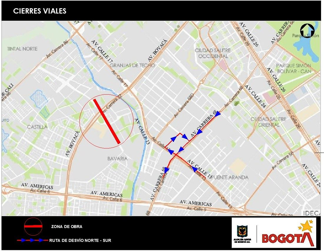 Mapa 8. Vías alternas
