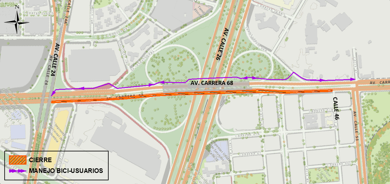 Mapa 4. Manejo de ciclistas.