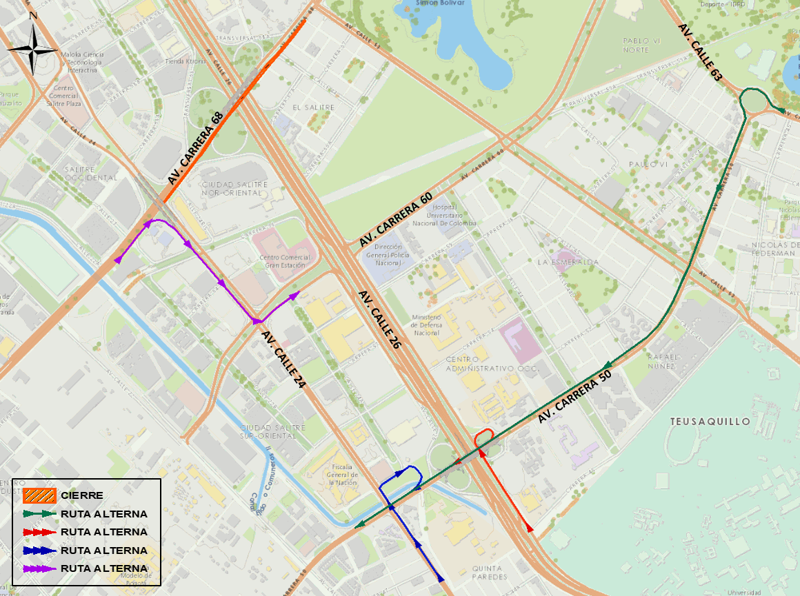 Mapa 6. Rutas alternas.