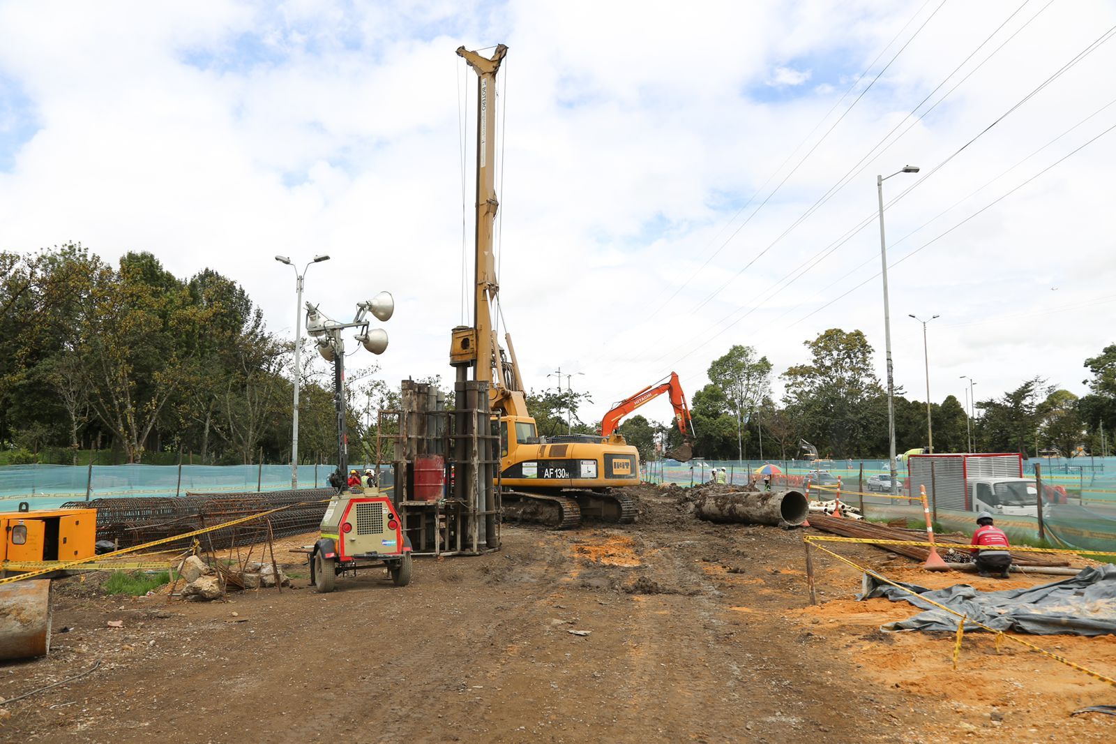 Foto construcción de un nuevo ciclopuente