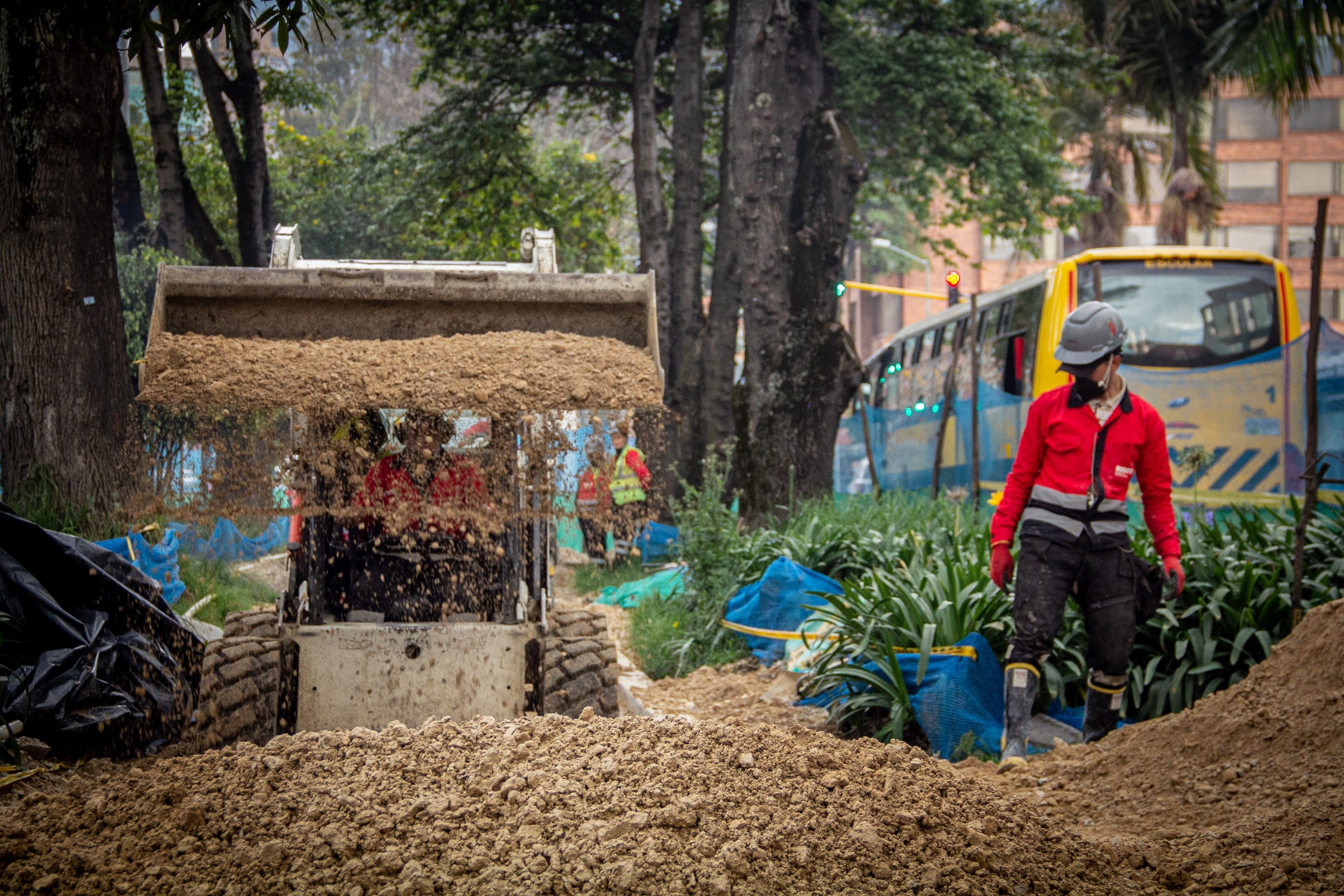 Fotografía trabajadores en obra