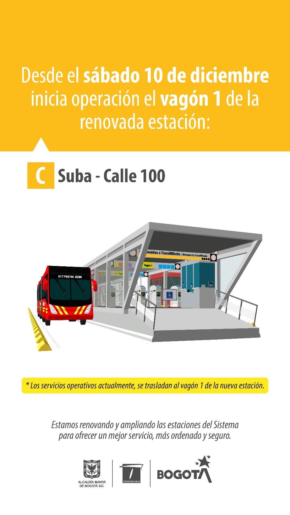 Render  estación  de TransMilenio