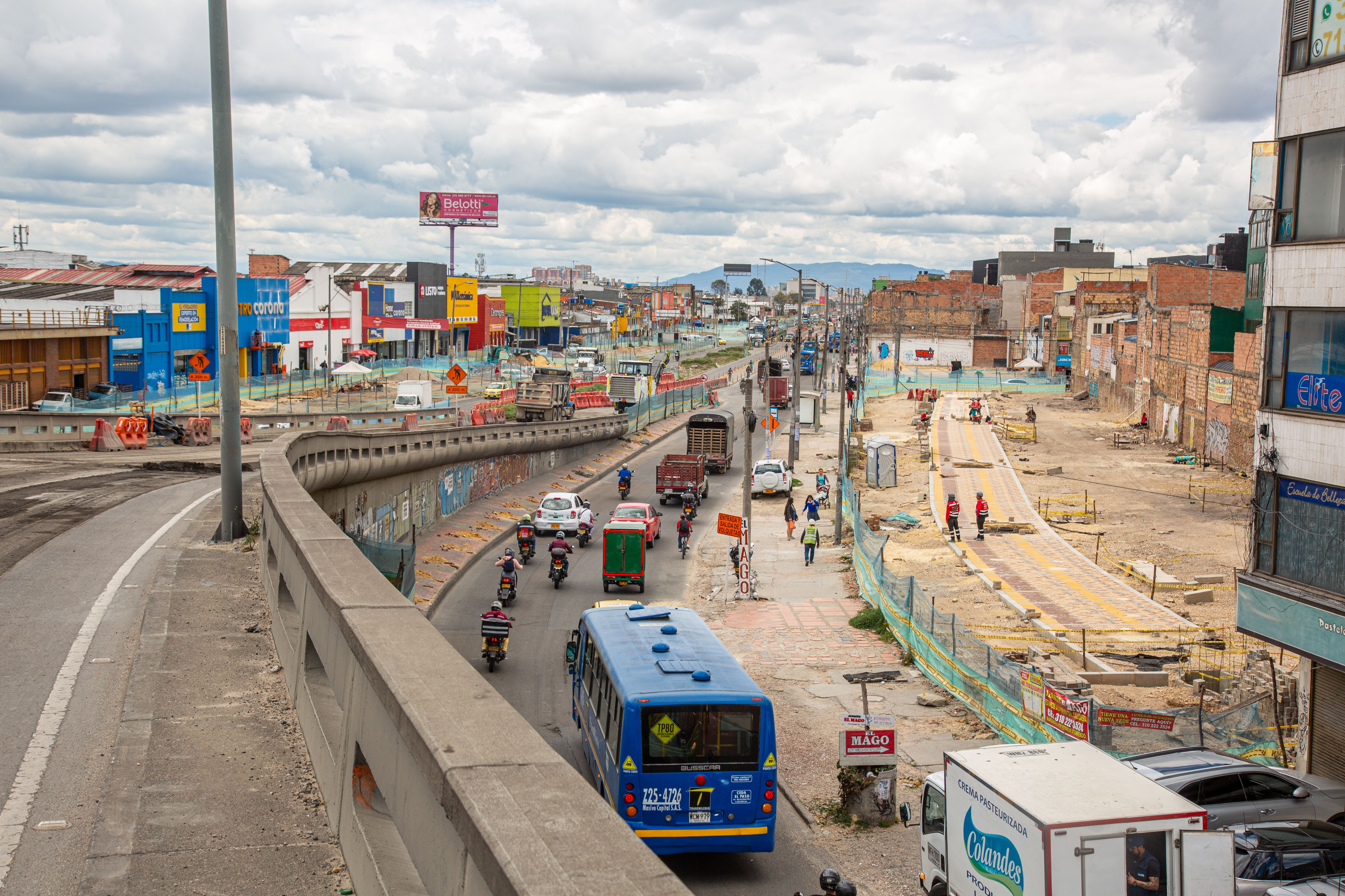 Fotografía  aérea proyecto avenida 68