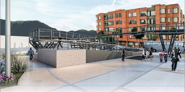 Puente peatonal con ciudadania