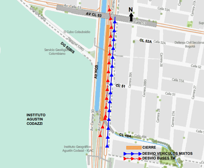 Mapa 2: Manejo vehicular en zona de obra