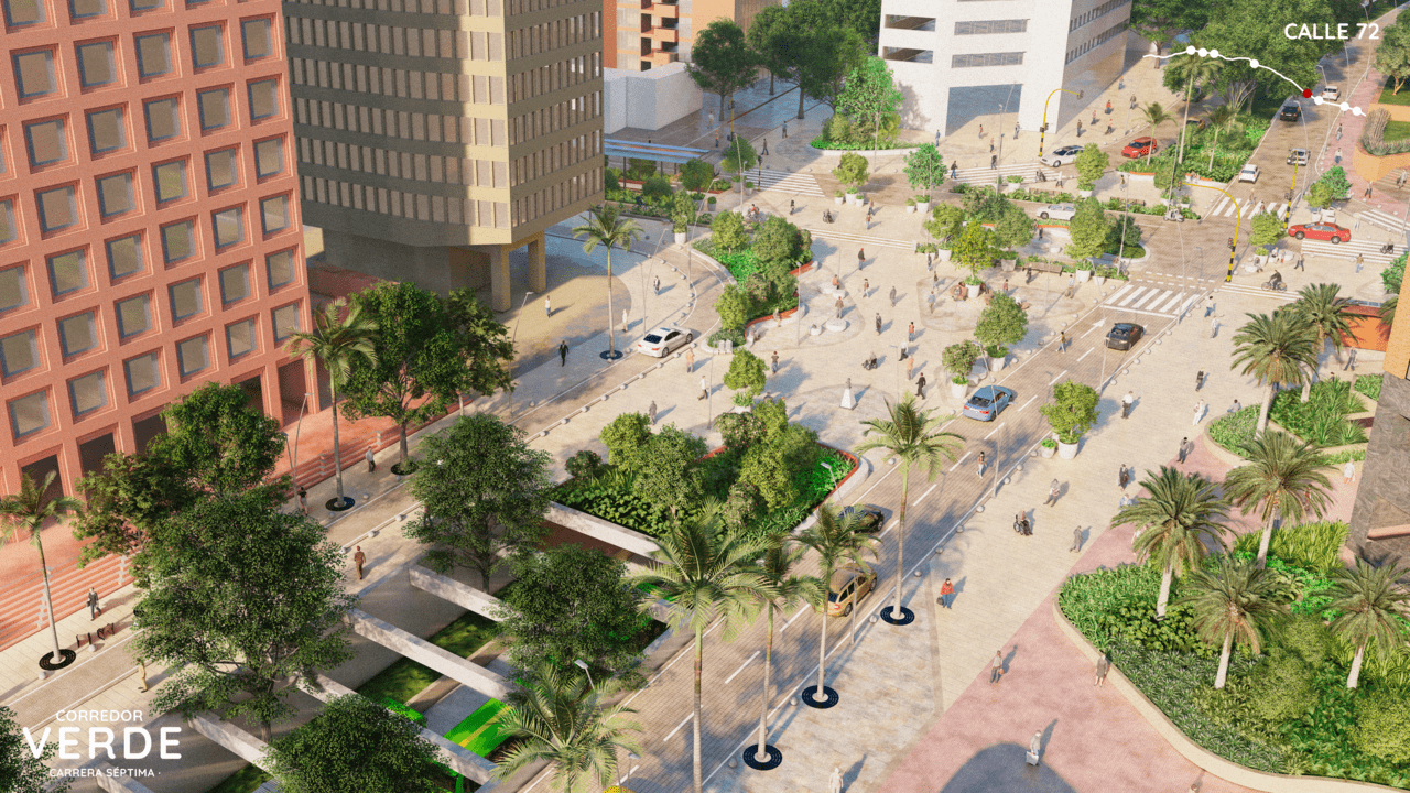 render corredor verde