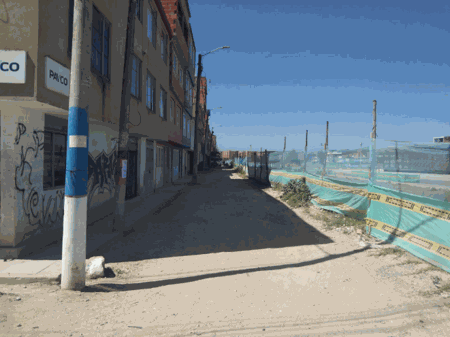 Calle sin pavimentar en las que se desarrollarán las obras