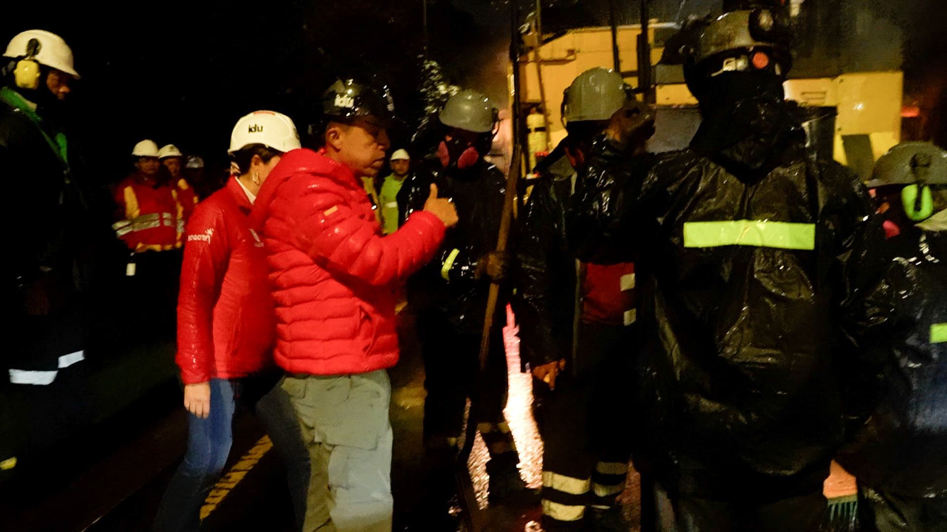 Recorrido de obra nocturna de IDU Y UMV