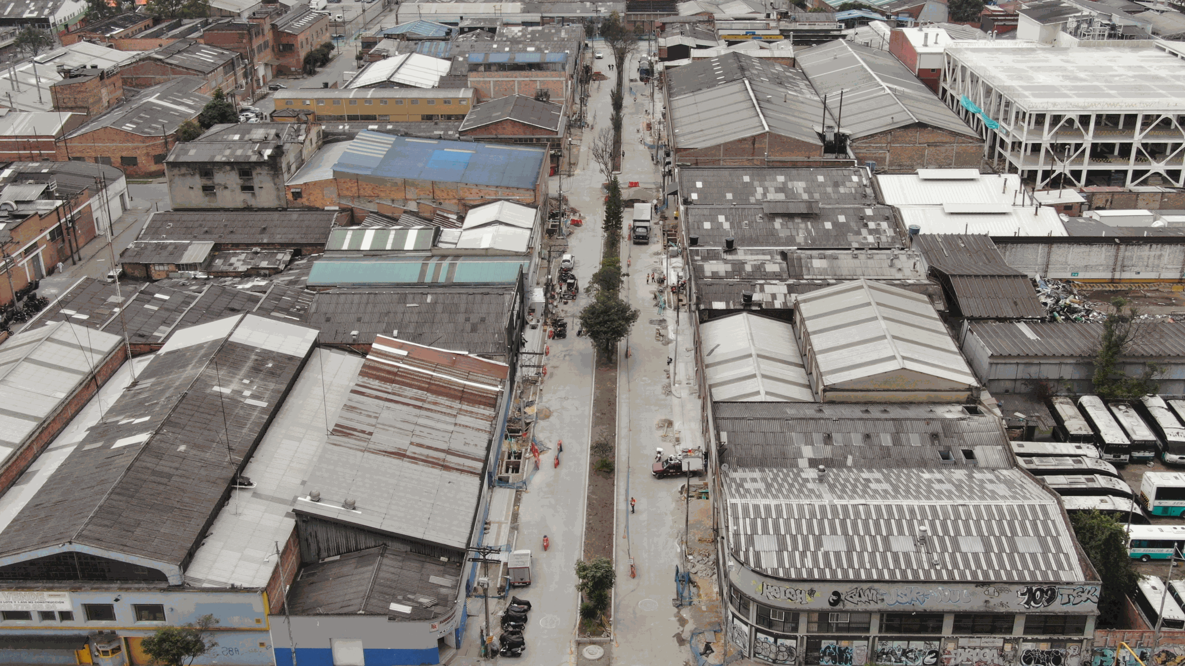 Vías y espacio público zonas industriales de Montevideo y Puente Aranda Grupo 4
