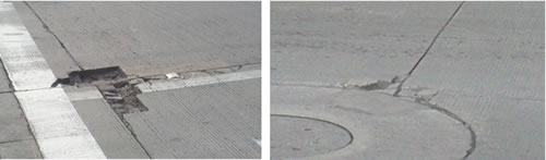 Estos son algunos de los fallos que se presentan en las orejas de la avenida Calle 26 con avenida Ciudad de Cali